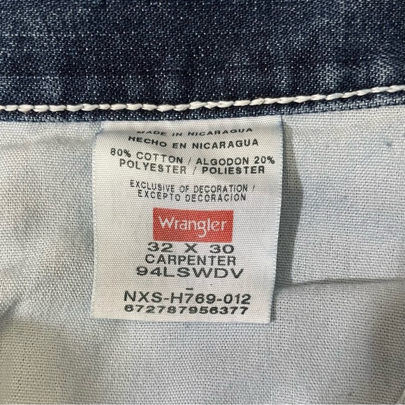 WRANGLER Men’s Vintage Carpenter Jeans - Picture 9 of 13